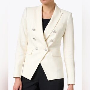 VERONICA BEARD MILLER LINEN DICKEY JACKET BLAZER